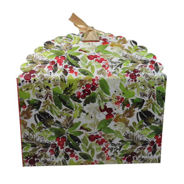 CAJA REGALO CUBO FLORES 13 X 21 X9  C/12 NAVIDAD ABI