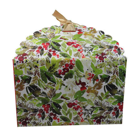 CAJA REGALO CUBO FLORES 13 X 21 X9  C/12 NAVIDAD ABI