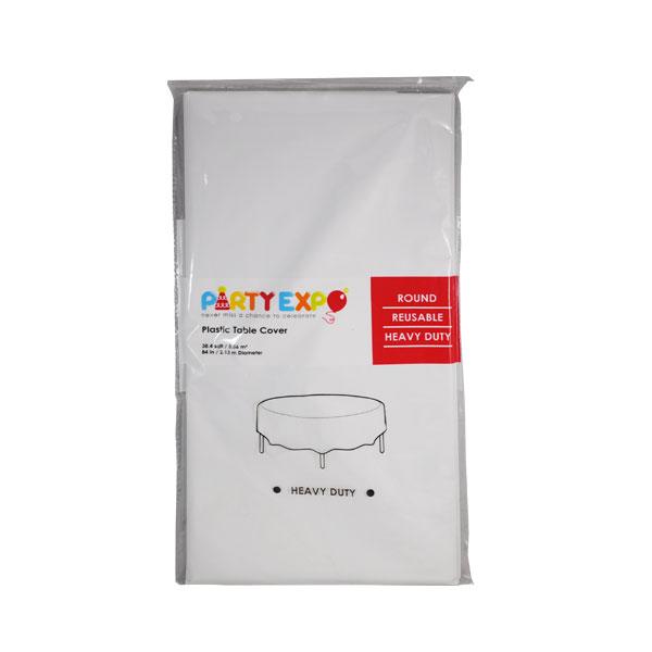 MANTEL PLASTICO LISO INDIVIDUAL REDONDO BLANCO TCRH