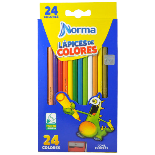 COLORES MADERA LARGOS 24 PZ NORMA MNK