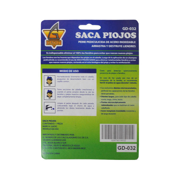 PEINE SACA PIOJOS  GD-032 GADIZ