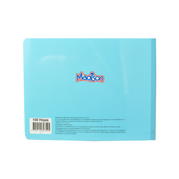 CUADERNO ITALIANO COSIDO MADISON 100 HJ C7 NORMA MNK