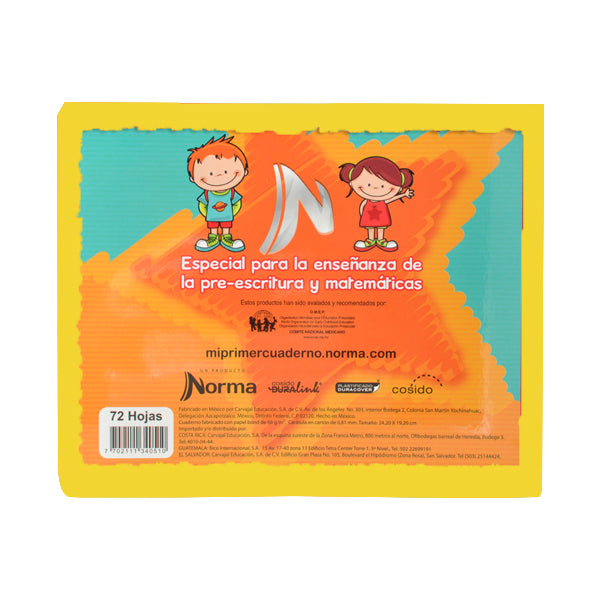 MI PRIMER CUADERNO PREESCOLAR 72 HJ ALEMAN C14 NORMA MNK