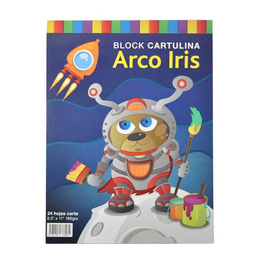 BLOCK CARTULINA FLUORESCENTE COLORES 24 HJ IMPERIAL