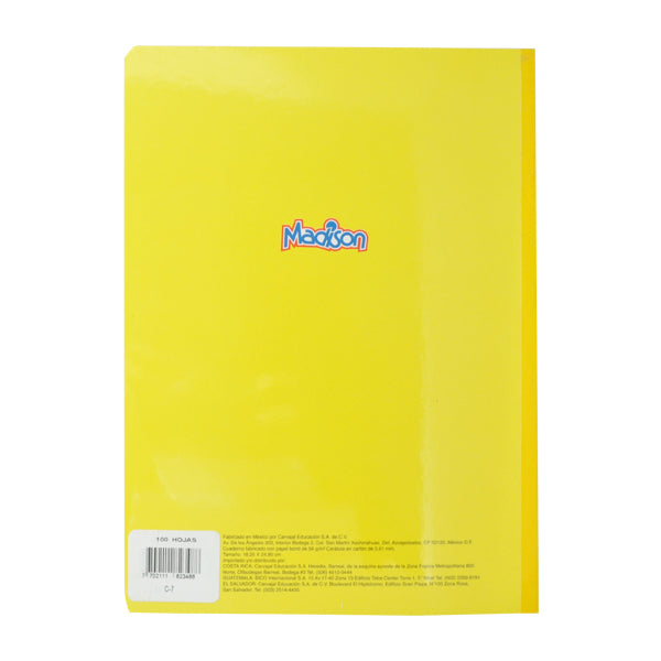 CUADERNO COLLEGE COSIDO MADISON 100 HJ C7 NORMA MNK