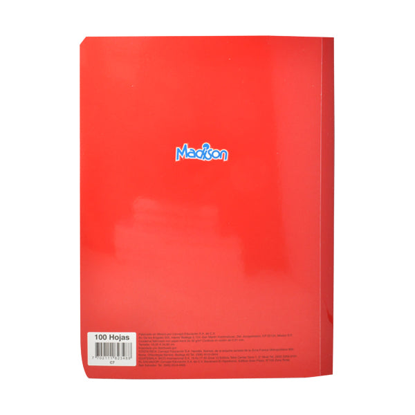 CUADERNO COLLEGE COSIDO MADISON 100 HJ C7 NORMA MNK
