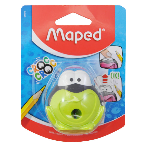 SACAPUNTAS GUARDABASURA CROC CROC RANA 1 ORIFICIO MAPED MNK