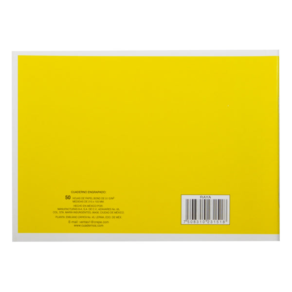 CUADERNO ITALIANO ENGRAPADO ROCA 50 HJ RAYA 3151 MAN 8A MNK
