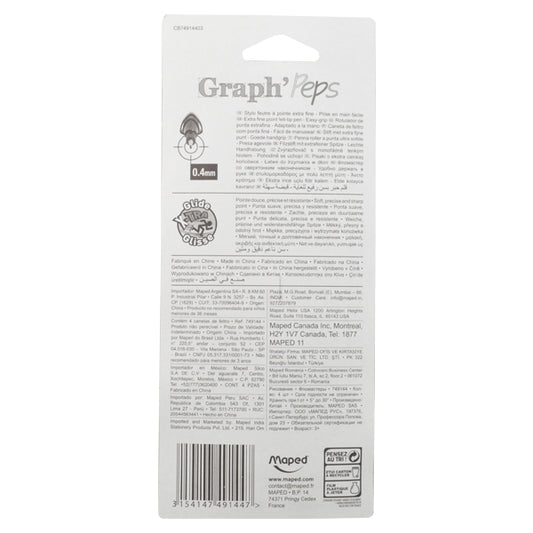 PLUMINES ULTRAFINO GRAPH PEPS 4 PZ MAPED