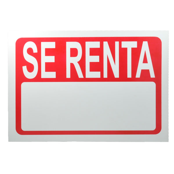 LETRERO ACRILICO 23X33 SE RENTA LETREROS