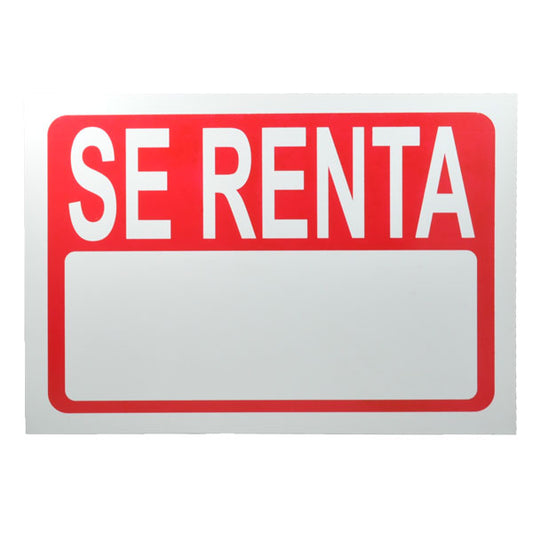 LETRERO ACRILICO 23X33 SE RENTA LETREROS