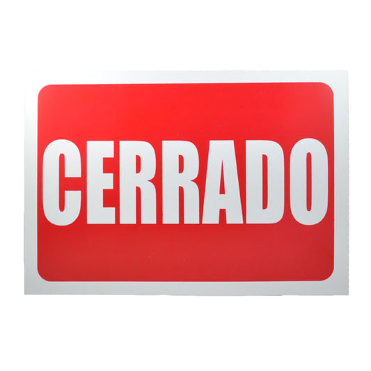 LETRERO ACRILICO 23X33 ABIERTO/CERRADO LETREROS