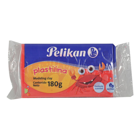 PLASTILINA BARRA 180 GR ROJO PELIKAN MNK