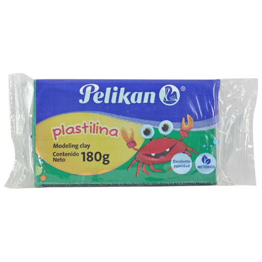 PLASTILINA BARRA 180 GR VERDE PELIKAN MNK