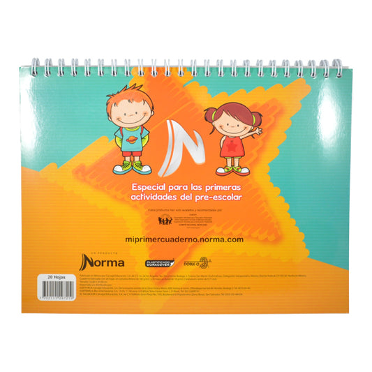 MI PRIMER CUADERNO PREESCOLAR BLOCK MANUALIDADES 20 HJ NORMA MNK