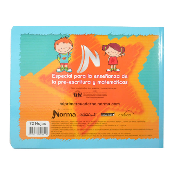 MI PRIMER CUADERNO 72 H CUADRITOS C7 NORMA MNK