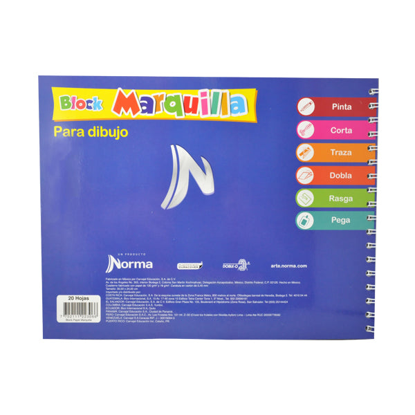CUADERNO DIBUJO MARQUILLA 20 HJ NORMA MNK