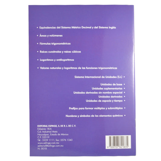 LIBRO TABLAS MATEMATICAS ARQUIMIDEZ CABALLERO LIBROS