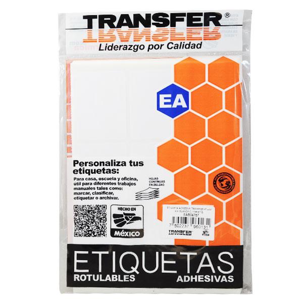 ETIQUETA BASICA CONTINUA # 25 BLANCA TRANSFER