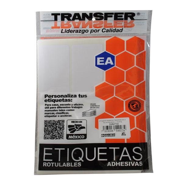 ETIQUETA BASICA CONTINUA # 13 BLANCA TRANSFER