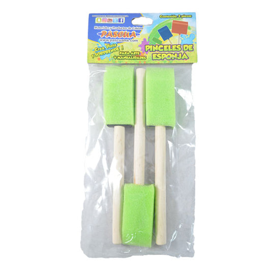 PINCEL ESPONJA PLANO 3 PZ PASCUA