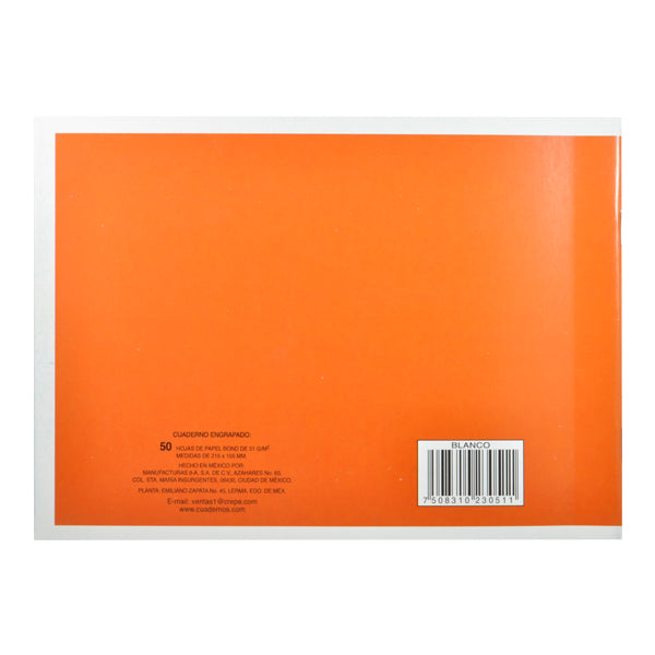 CUADERNO ITALIANO ENGRAPADO ROCA 50 HJ BLANCO 3051 MAN 8A MNK