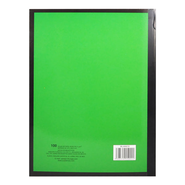 CUADERNO PROFESIONAL COSIDO ROKITA 100 HJ BLANCO MAN 8A MNK