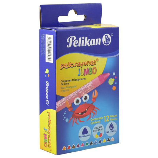 CRAYON TRIANGULAR JUMBO 12 PZ PELIKAN
