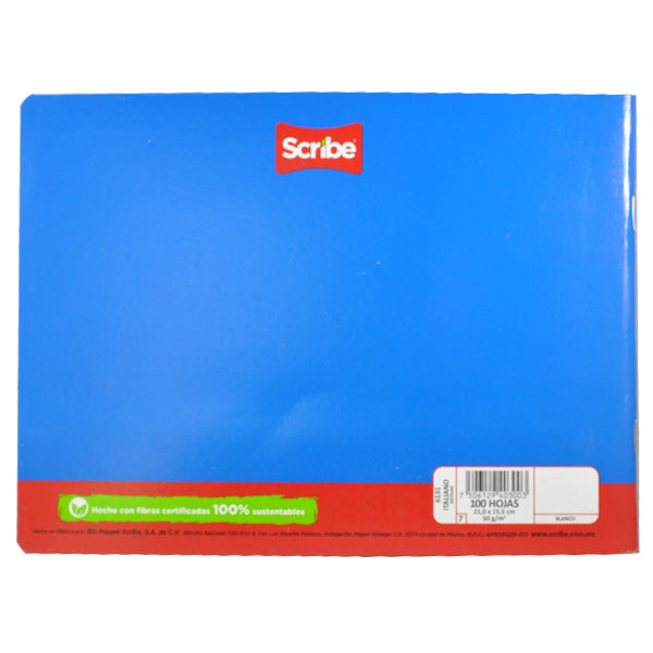 CUADERNO ITALIANO ENGRAPADO 100 HJ BLANCO 6131 SCRIBE MNK