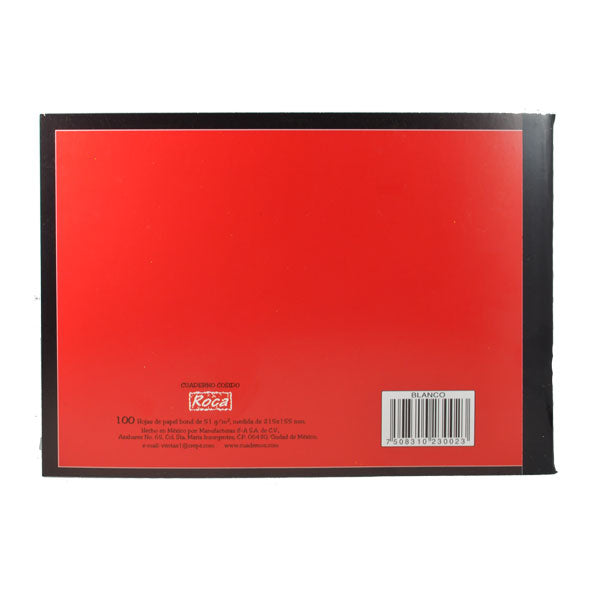 CUADERNO ITALIANO COSIDO ROCA 100 HJ BLANCO 3002 MAN 8A MNK