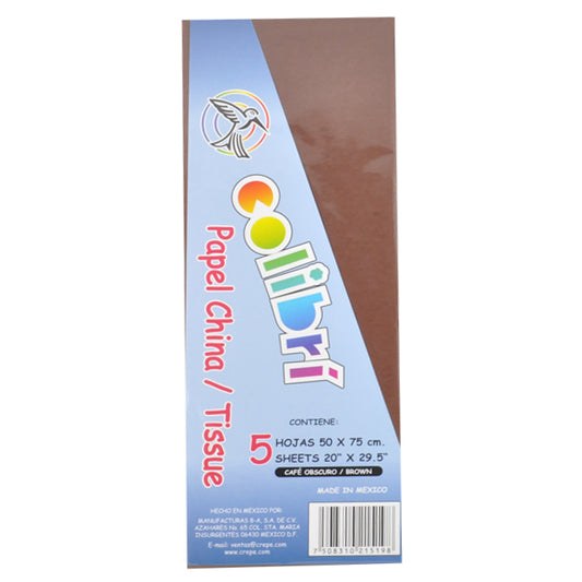 PAPEL CHINA NORMAL CAFE 5 PZ MNK