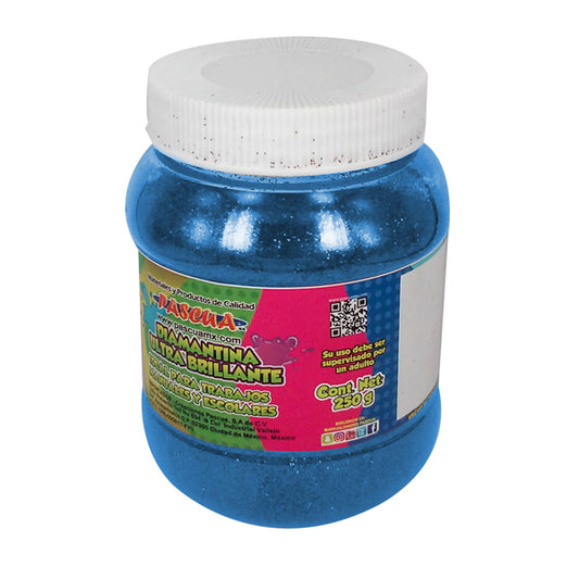 DIAMANTINA FRASCO AZUL REY FINA 250 GR PASCUA