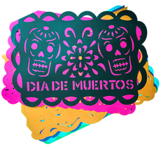 PAPEL PICADO MUERTOS 48 X 33 1549-7 C/ 12 PZ SURTIDO HALLOWEEN PADI