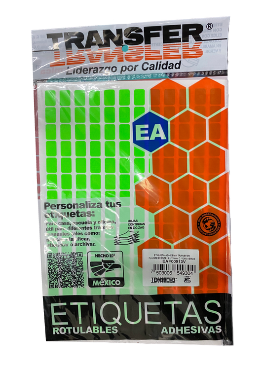 ETIQUETA BASICA CONTINUA # 01 VERDE TRANSFER
