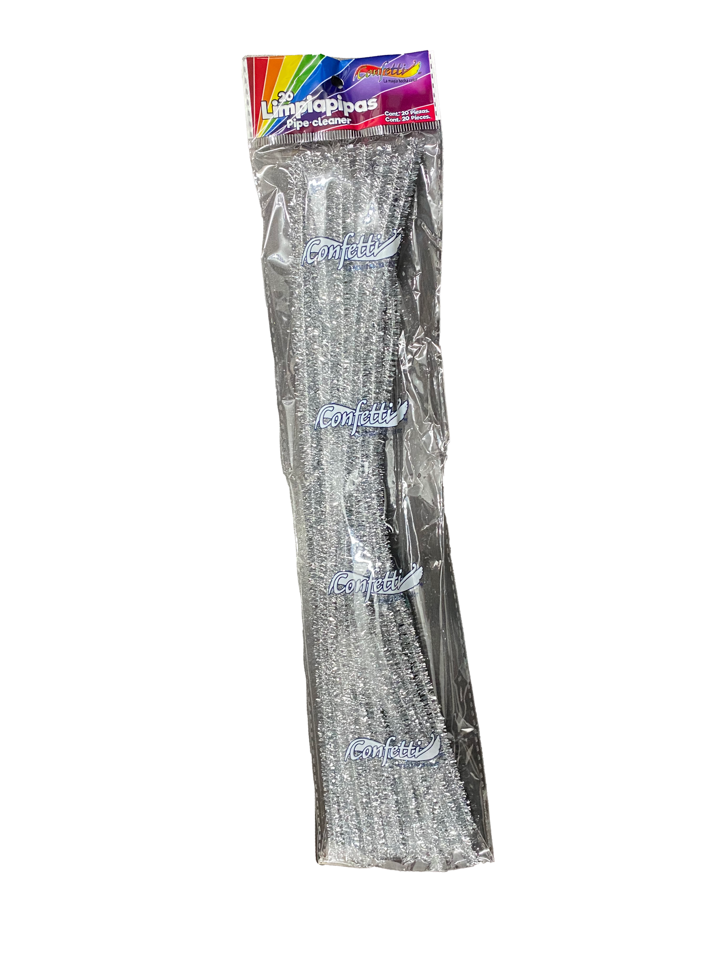 LIMPIAPIPAS METALICO PLATA 20 PZ NAEN