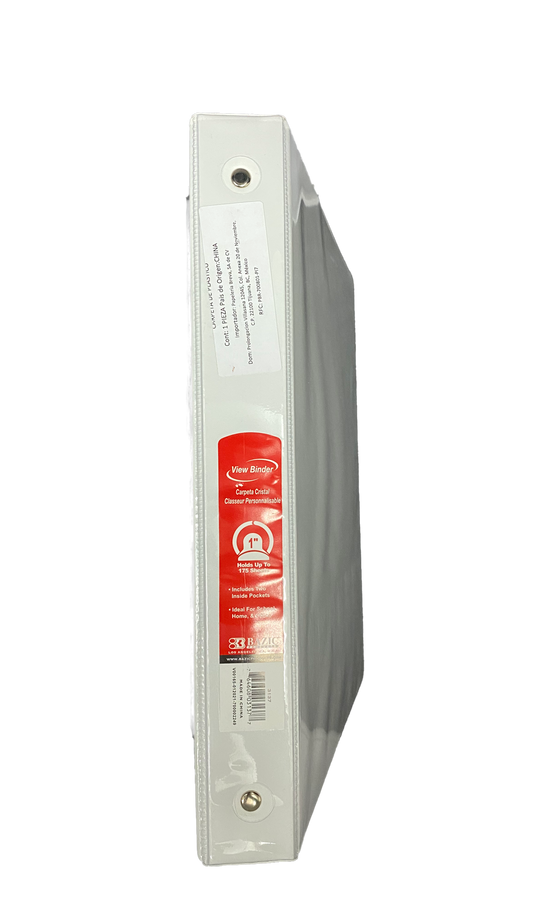 CARPETA 1 PULGADA C/MICA BLANCO 3137 BAZIC MNK