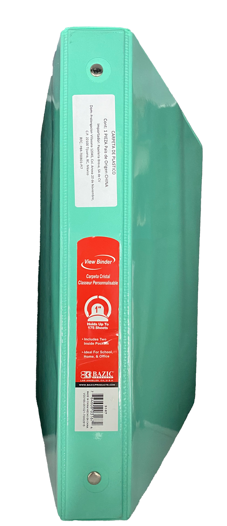 CARPETA 1 PULGADA C/MICA PASTEL 3167 BAZIC MNK