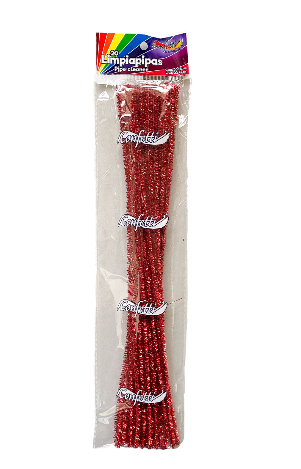 LIMPIAPIPAS METALICO ROJO 20 PZ NAEN