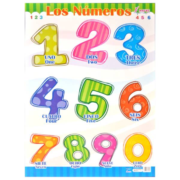POSTER DIDACTICO NUMEROS 1-10 NOVAC