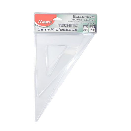 JUEGO ESCUADRAS S/GRADUACION TRANSPARENTE 2013-28 MAPED