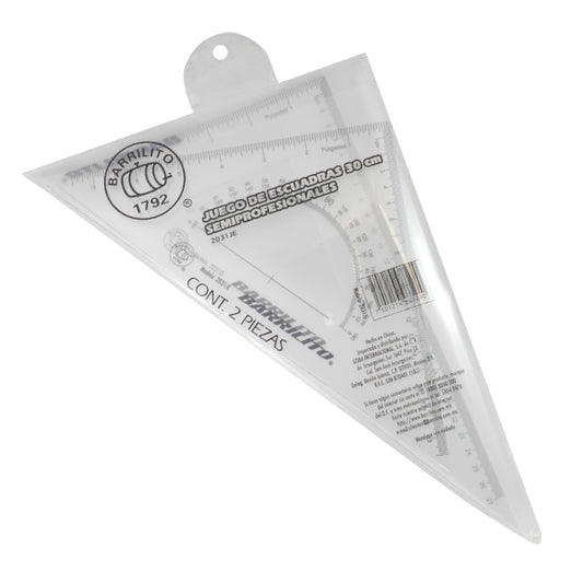 JUEGO ESCUADRAS SEMIPROFESIONAL 30 CM 2031JE GOBA BARRILITO MNK